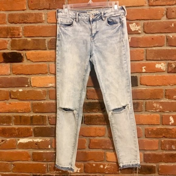 Jeans Boyfriend Slim Bullhead Délavés Et Déchirés - Taille 26 Pour Femme